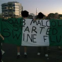 Boab Malcolm started swine flu banner