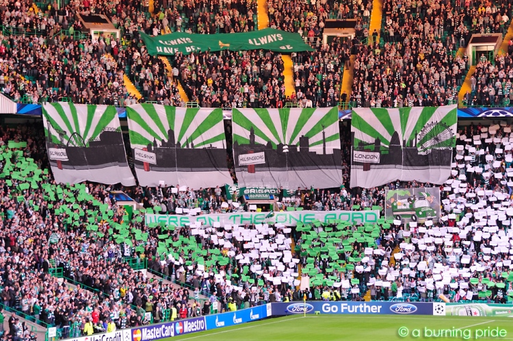 We're On The One Road banners/display - Green Brigade