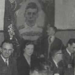 Sarsfield Banner 1952 at a function Joe Dodds