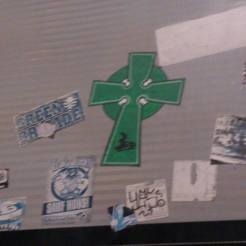 Various stickers inc Celtic Cross